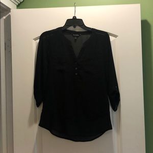 Sheer black blouse